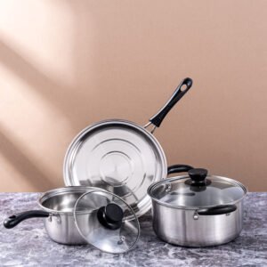 three piece cookware set