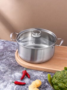 stainless steel cookware three piece set with stainless steel handle