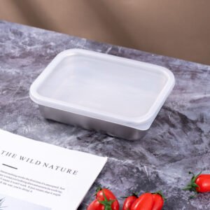 stainless steel food storage container set (3 pieces)