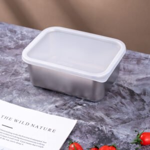 stainless steel food storage container set (3 pieces)