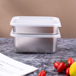 stainless steel food storage container set (3 pieces)