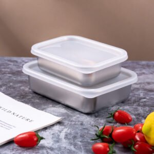 stainless steel food storage container set (3 pieces)