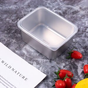 stainless steel food storage container set (3 pieces)