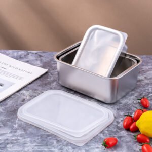 stainless steel food storage container set (3 pieces)