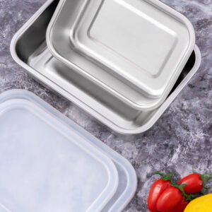 Stainless steel food storage container set (3 pieces) stainless steel food storage container set (3 pieces)