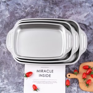 stainless steel grilling fish plate