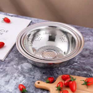 stainless steel rice sieve three piece set