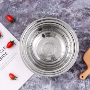 stainless steel rice sieve three piece set