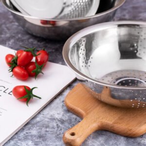 stainless steel rice sieve three piece set