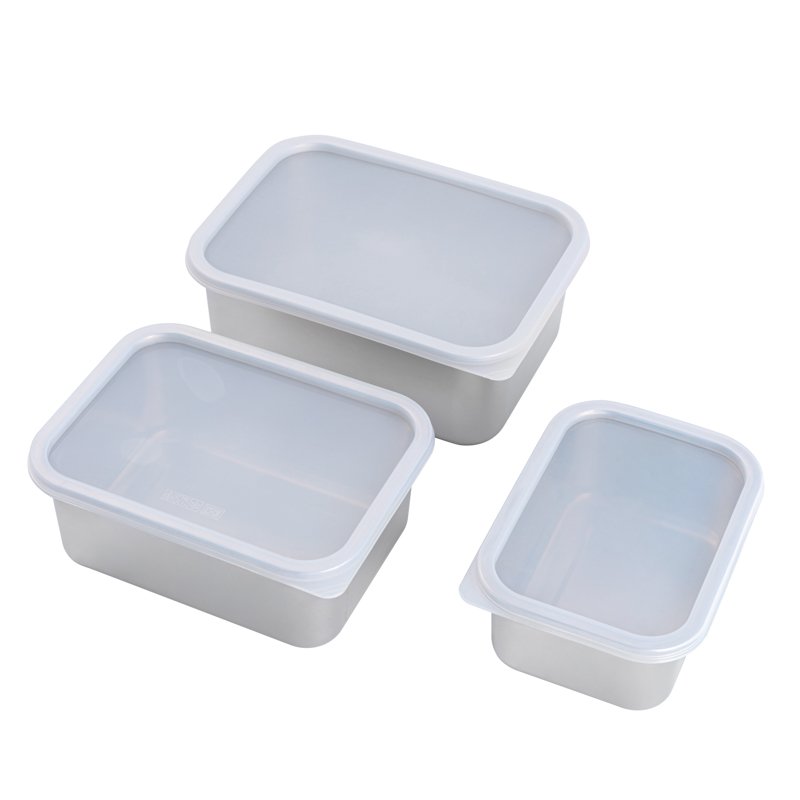 stainless steel food storage container set (3 pieces) stainless steel food storage container set (3 pieces)